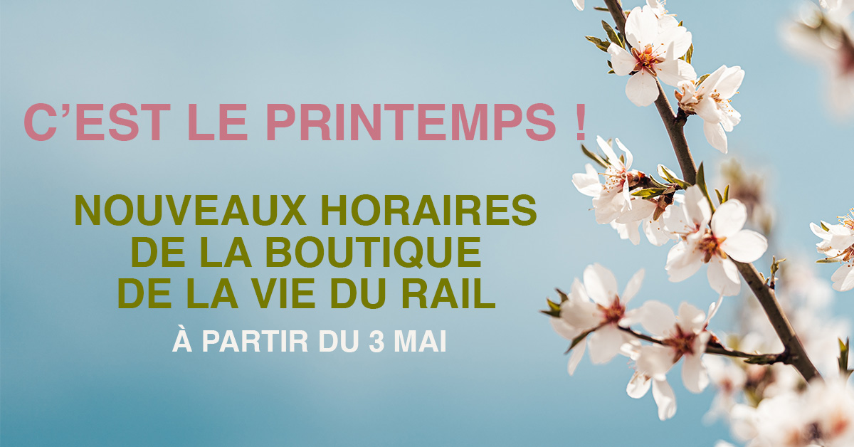 Notre boutique passe aux horaires de printemps !