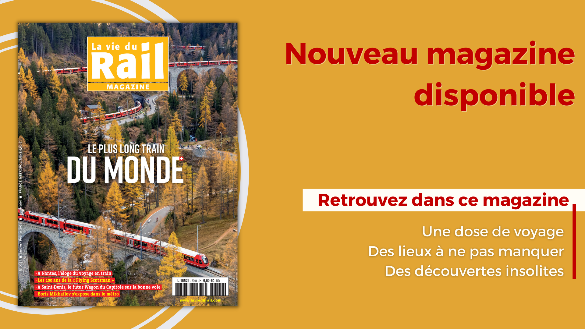 Le nouveau numéro de La Vie du Rail Magazine est disponible !