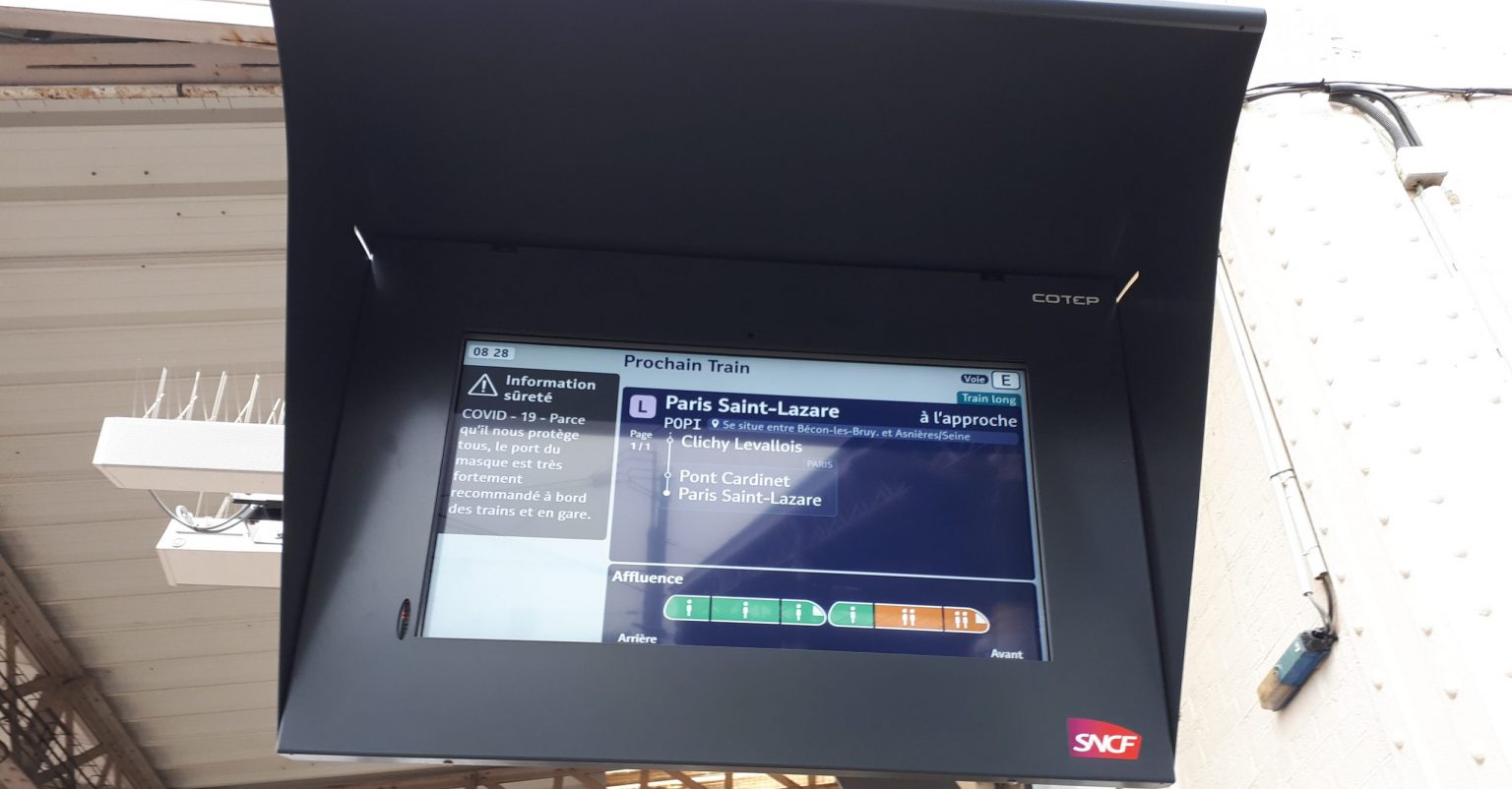 Transilien lance l’information en temps réel sur l’affluence dans les trains