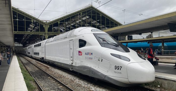 Le TGV M de passage à Paris