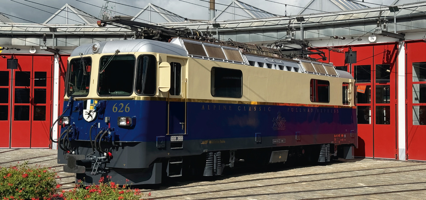 En Suisse, une nouvelle livrée pour la locomotive de l’Alpine Classic Pullman Express