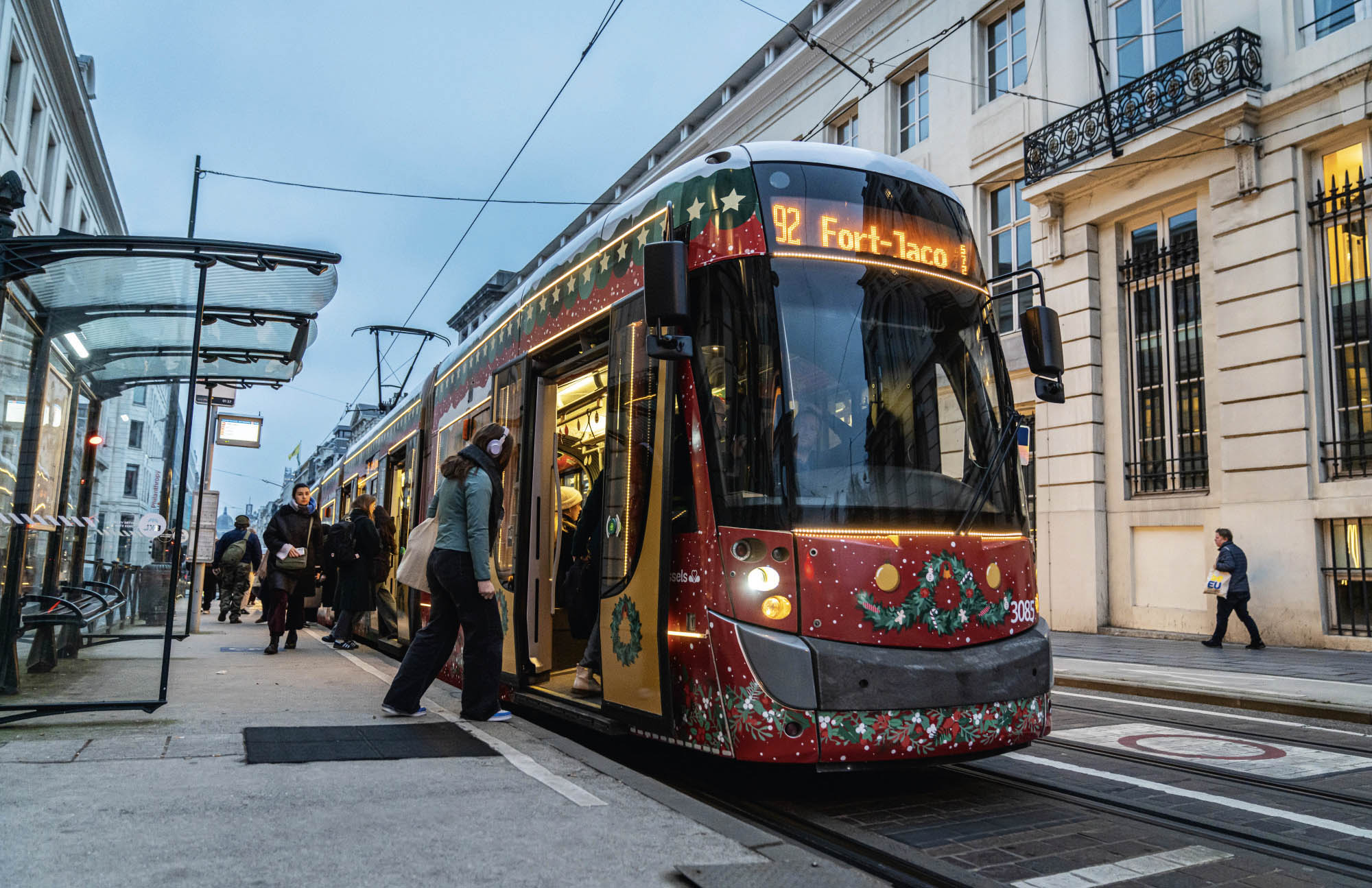 STIB tram noel