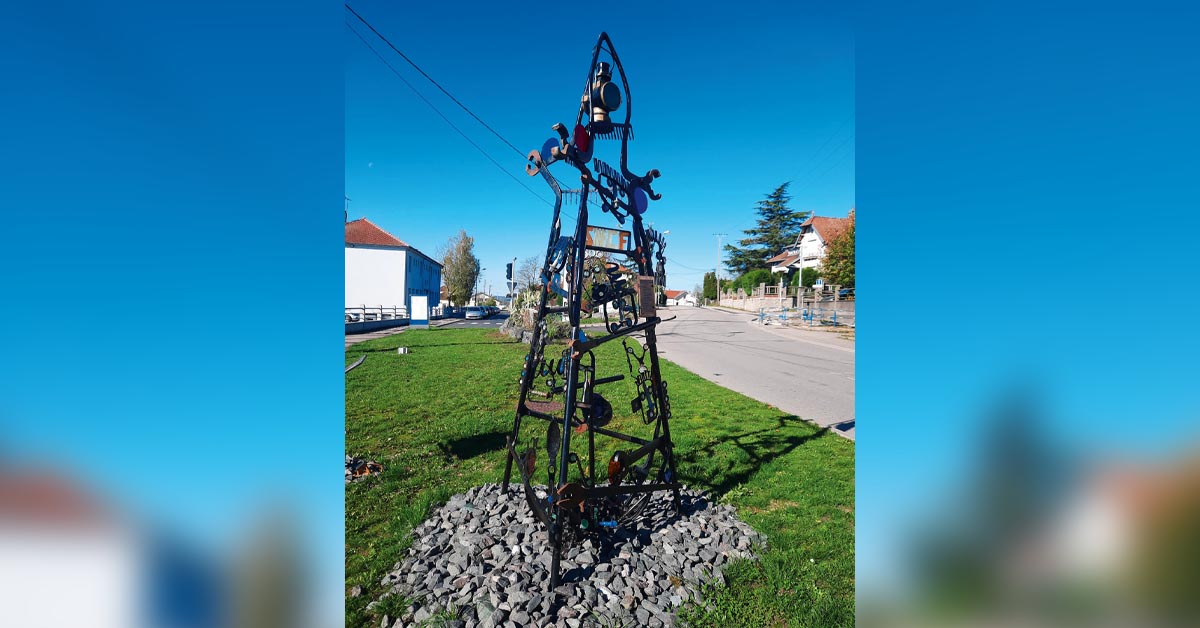 A Damelevières, une sculpture rend hommage au passé de la SNCF