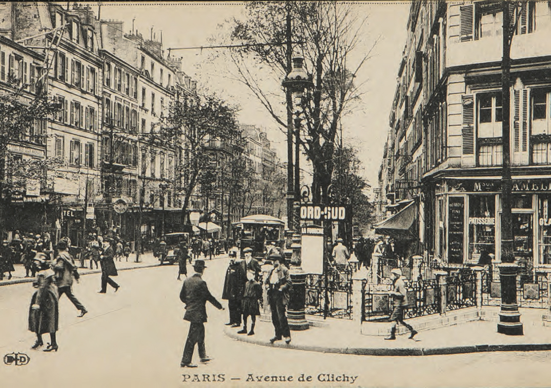 L’aspect originel de la station La Fourche. Son nom fait référence au carrefour en “Y” de l’avenue de Saint-Ouen et de l’avenue de Clichy