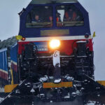 Train chasse-neige en Sibérie.