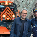 Philippe Gougler et le conducteur du Royal Gorge Route Railroad.