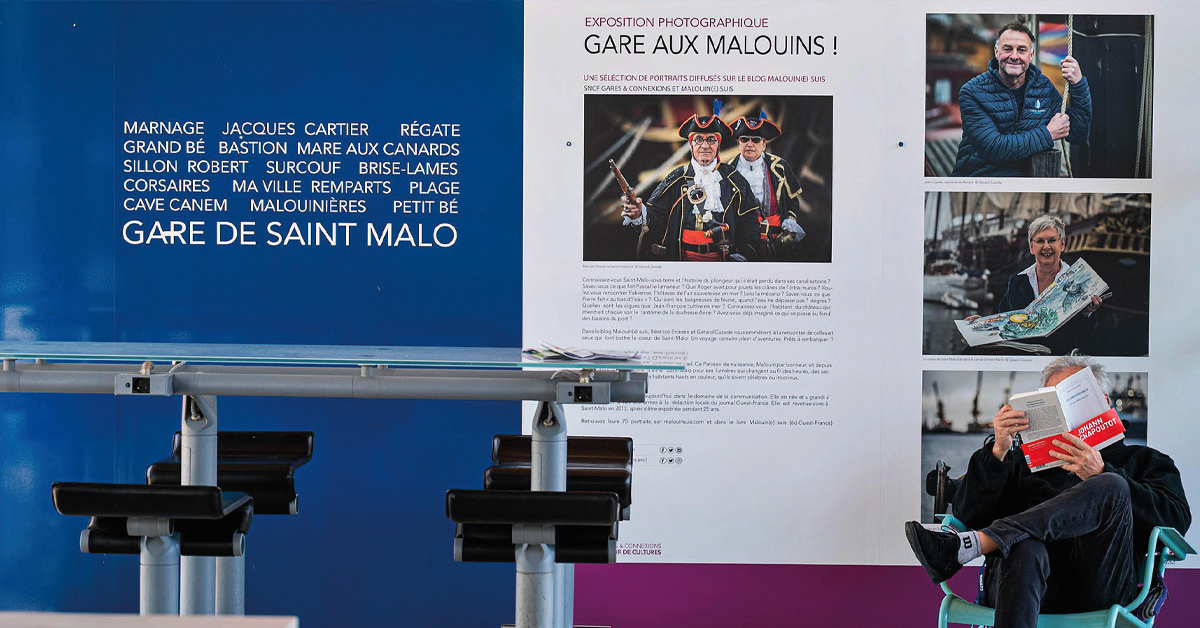 Saint-Malo. Douze portraits de Malouines et de Malouins vous accueillent en gare