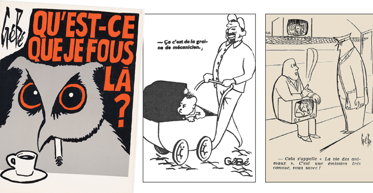 Expo. Le parcours du dessinateur Gébé, de La Vie du Rail à Charlie Hebdo