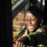 A bord d’un train au Mozambique.