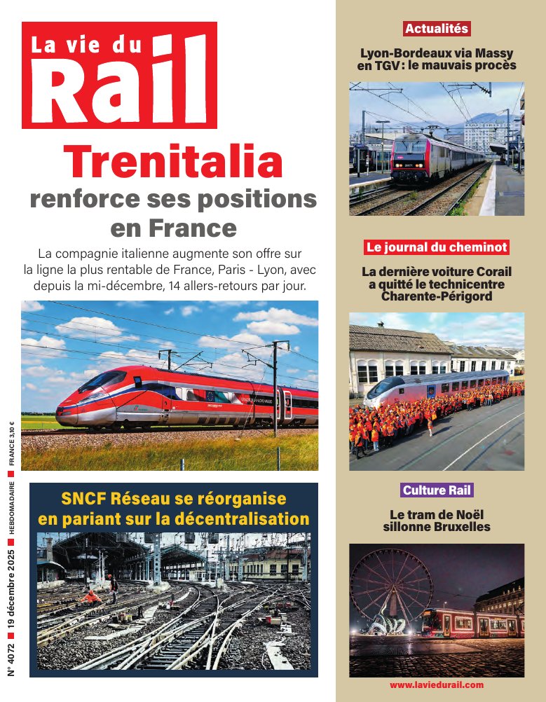 La Vie du Rail hebdo n°4072 - Papier