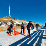 La patinoire du Panoramique des Dômes est installée en altitude pour les vacances de Noël et celles de février.