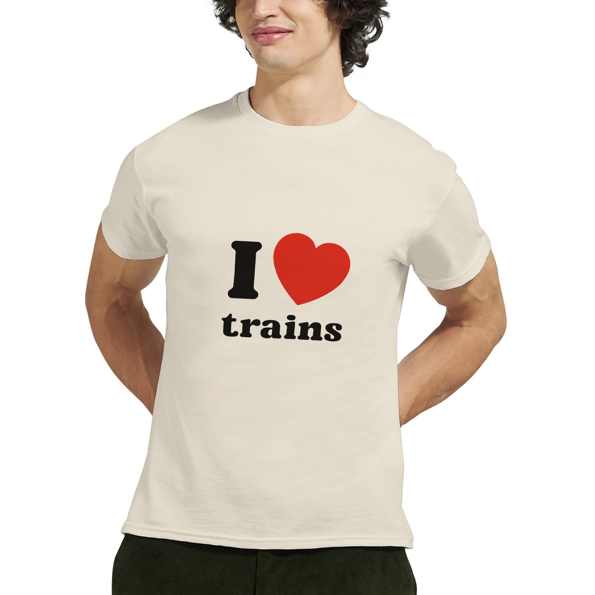 T-shirt "I love trains" unisexe