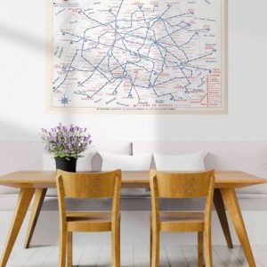 Affiche plan de métro RATP 1962