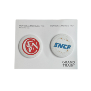 SET DE 2 BADGES LOGO SNCF