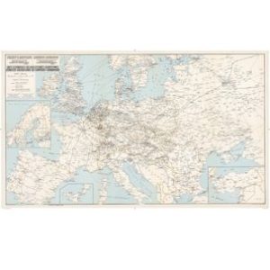 Carte schématique des voies ferrées européennes. Edition octobre 1948