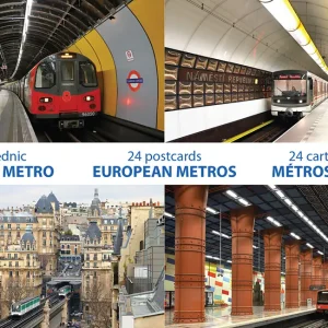 ENSEMBLE DE 24 CP METROS D'EUROPE