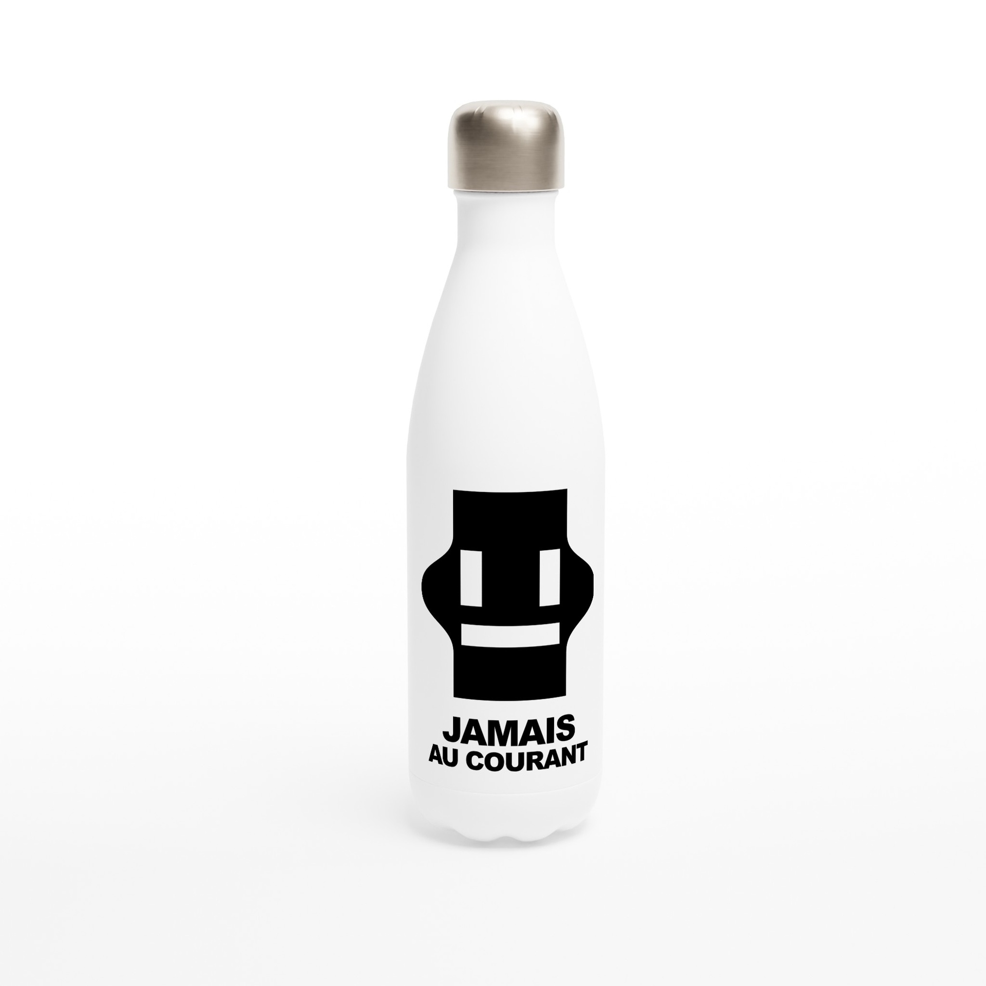Bouteille Isotherme "Jamais au courant" Élégante 500ml – Acier Inoxydable Double Paroi