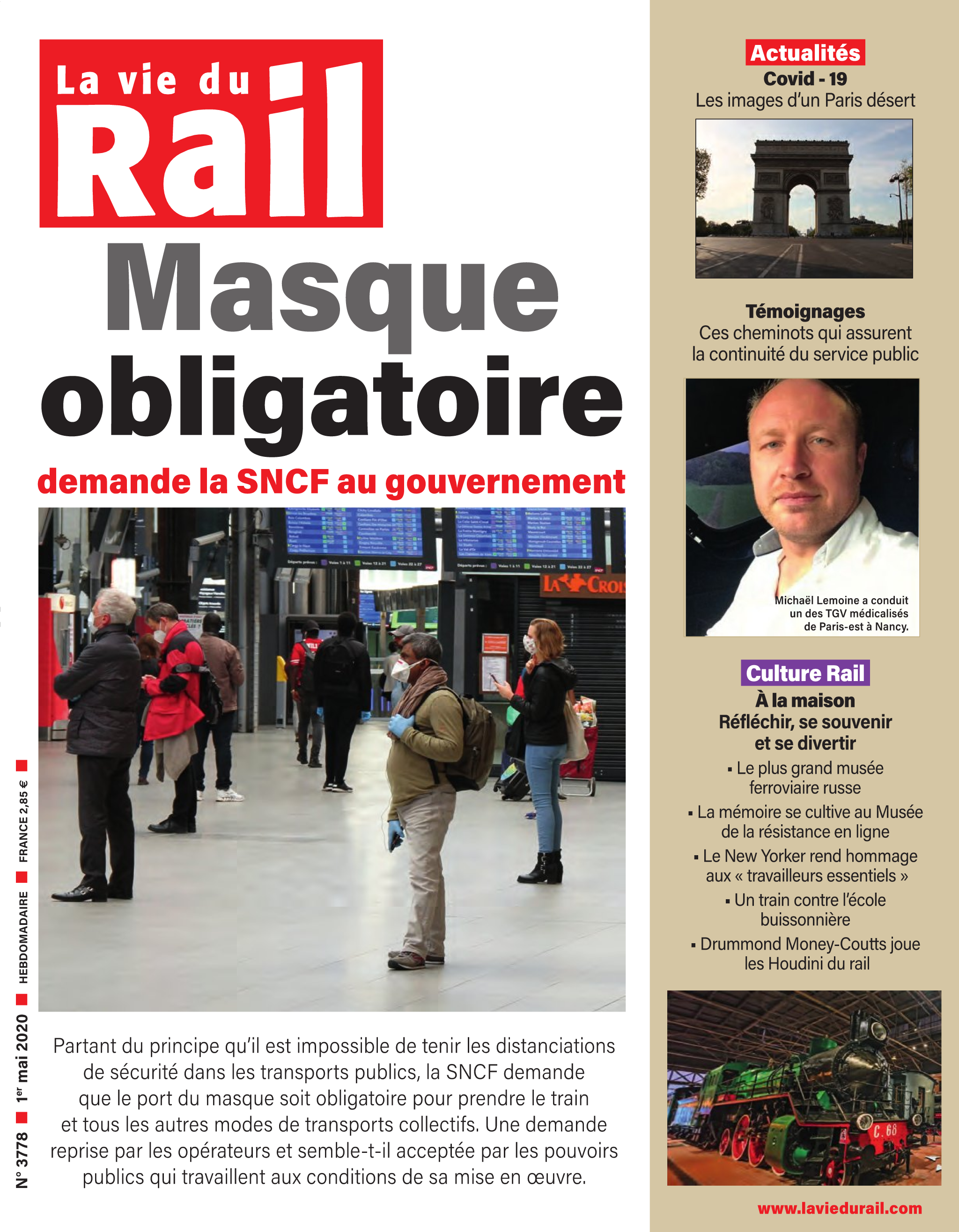 La Vie du Rail hebdo n°3778 - Papier